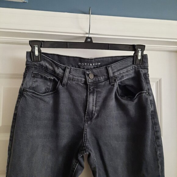 Mott & Bow Jeans Womens 28x32 Gray Black Boyfriend Slim‎ Straight Stretch Denim - Picture 3 of 11